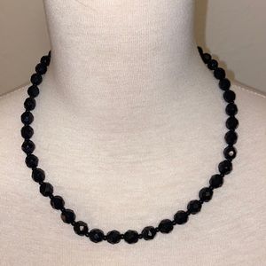 Vintage Black Crystal Choker